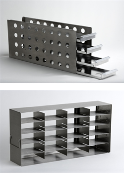 Thermo Scientific Form upright freezer rack configurations.